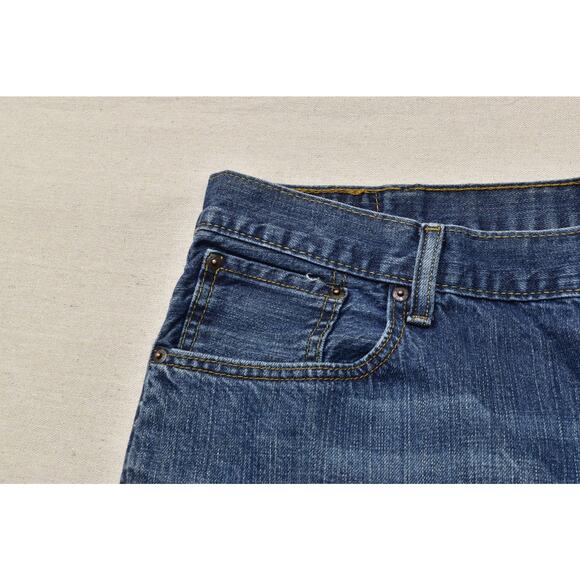 Men's Levi's 569 Loose Straight Denim Jean Shorts Regular Size 40 Blue Cotton - Picture 4 of 8